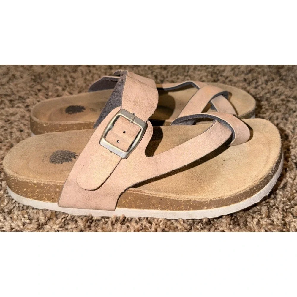 Eastland Shauna- Girls Cork Sole Leather Pinkish Sandals Size 2